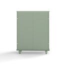 Minimalist Buffet Cabinet With Double Glass Doors And Drawer