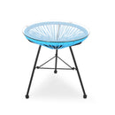 Nusa - Modern Rattan Side Table With Tempered Glass Top