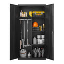 Large Capacity Wardrobe With Hanging Rod And Compartments