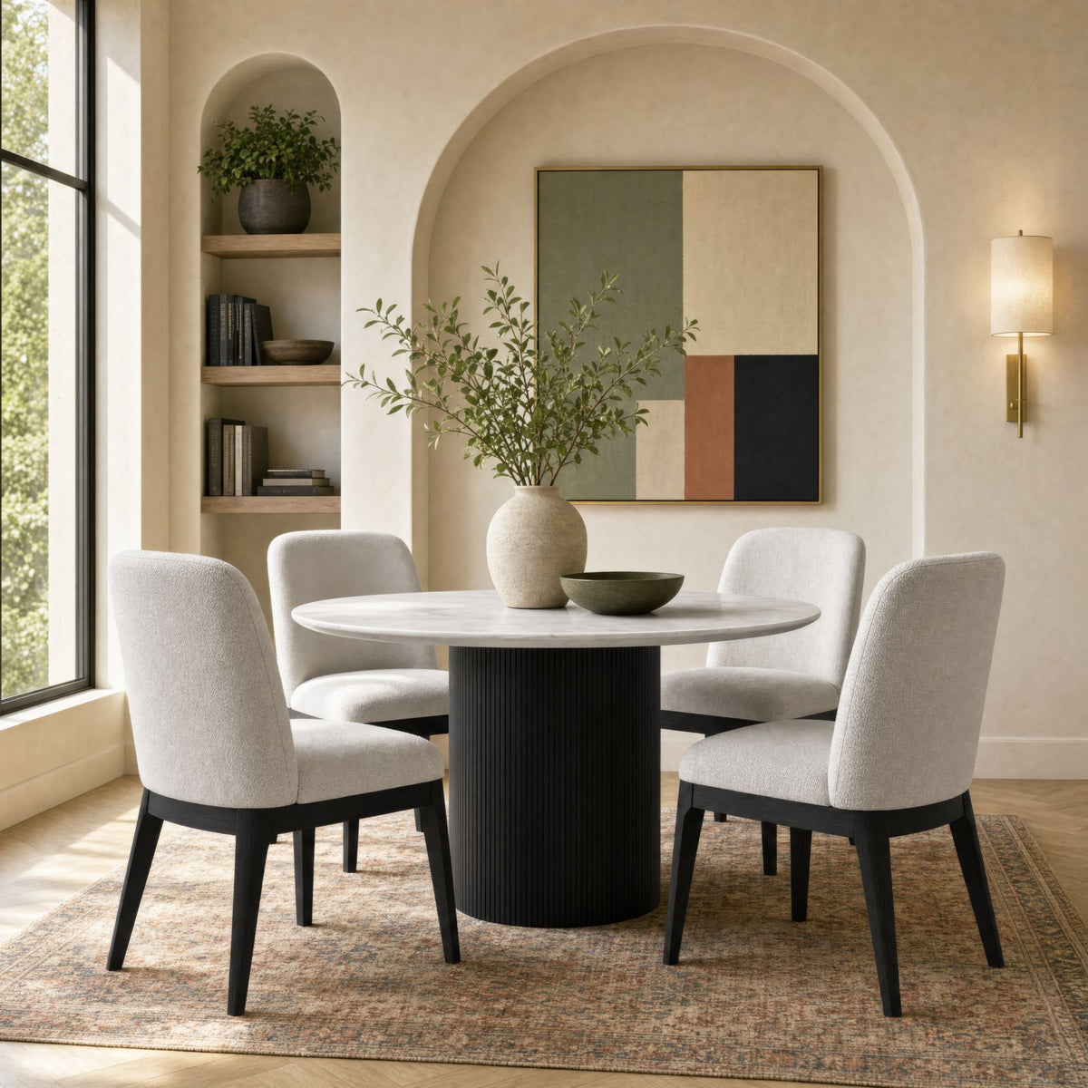 Sylvie Dining Side Chair (Set of 2) in Black by Elements International, view 8