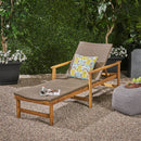 Hampton - Style Wood And Wicker Chaise Lounge With Adjustable Features And Natural - Natural