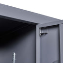 3 Door Lockers With Lock For Home, Gym, Office, School, And Garage - Gray