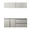 Nova - Series Garage Cabinet Set C, Melamine - Metallic Gray
