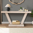 Vintage Distressed Wood Entryway Bench With 2 Tier Storage Cabinet