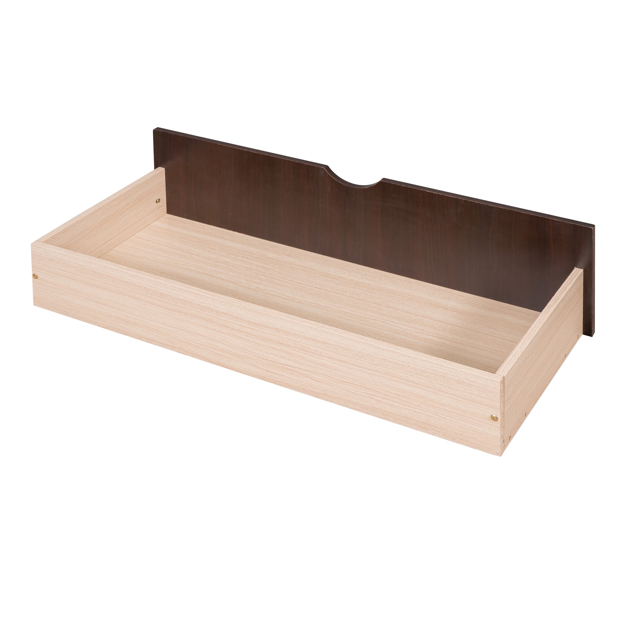 Twin-Over-Full Bunk Bed with Ladders and Two Storage Drawers(Espresso)( old sku:LT000165AAP)