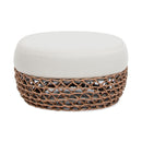 Willow - Round Upholstered Patio Ottoman