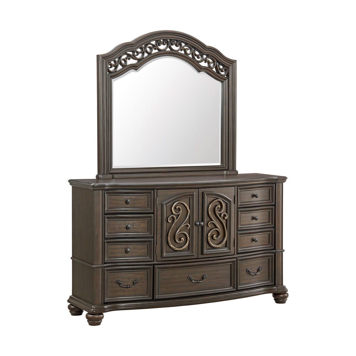 Brunswick 7-Drawer Dresser in Dark Brown by Elements International, view 2