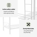 Bunk Bed For Kids, Convertible Frame With Ladders & Guardrail