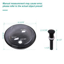 Artistic Tempered Glass Vessel Sink With Pop Up Drain