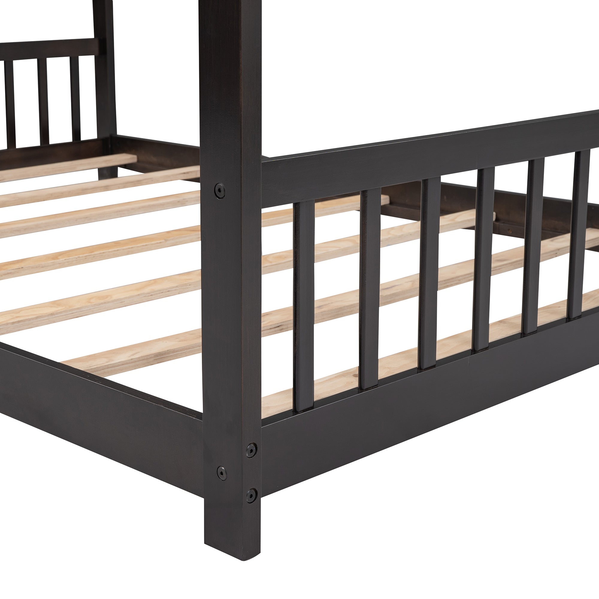 Full Size House Bed Wood Bed, Espresso - Atlantic Fine Furniture Melbourne FL