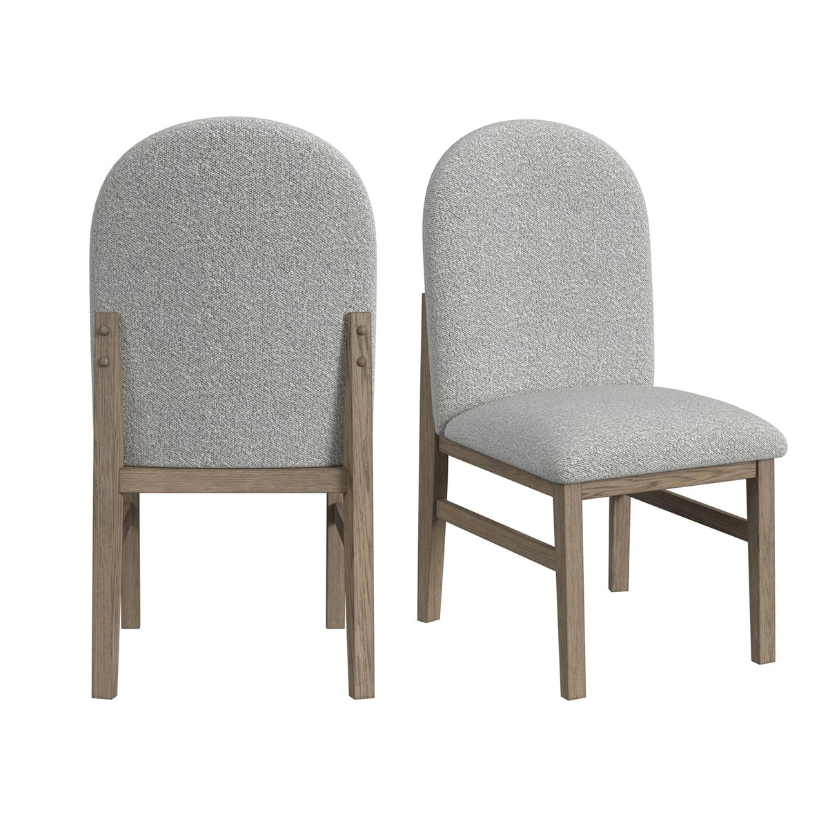 Portland Round Back Side Chair (Set of 2) in Gray by Elements International