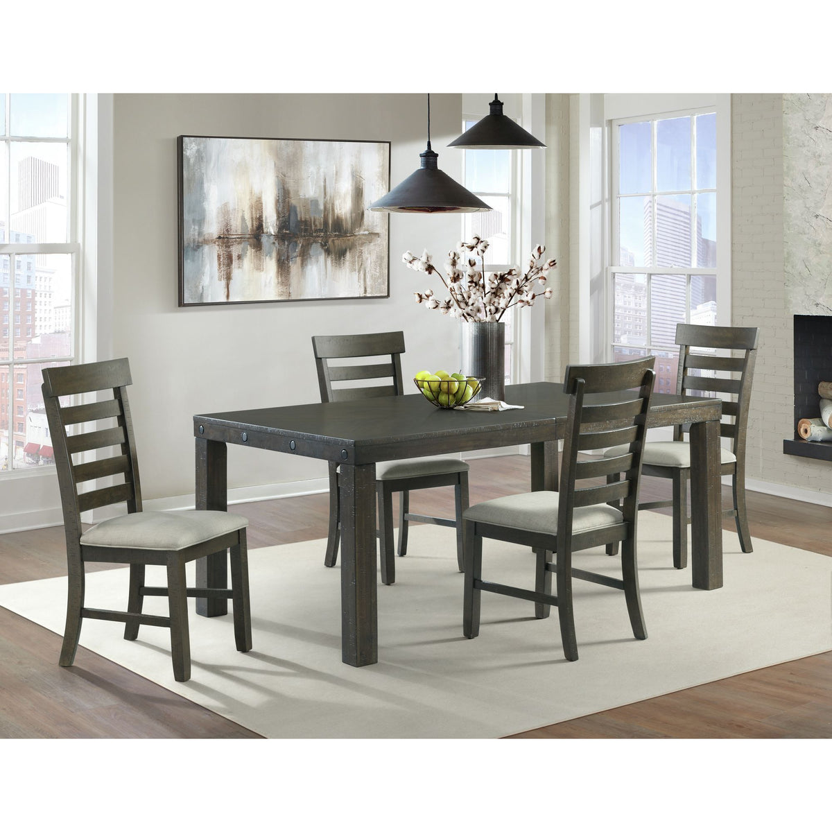 Colorado Dining Height Table in Charcoal by Elements International, view 3