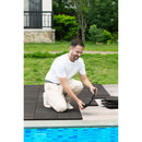 Acacia Hardwood Interlocking Deck Tiles, Striped Pattern