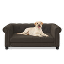 Modern Elegant Rectangle Pet Bed, Durable Elevated Dog Sofa