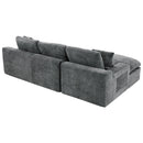 Cloud Sectional Sofa With Double Layer Cushion And Side Pockets, Free-Combined