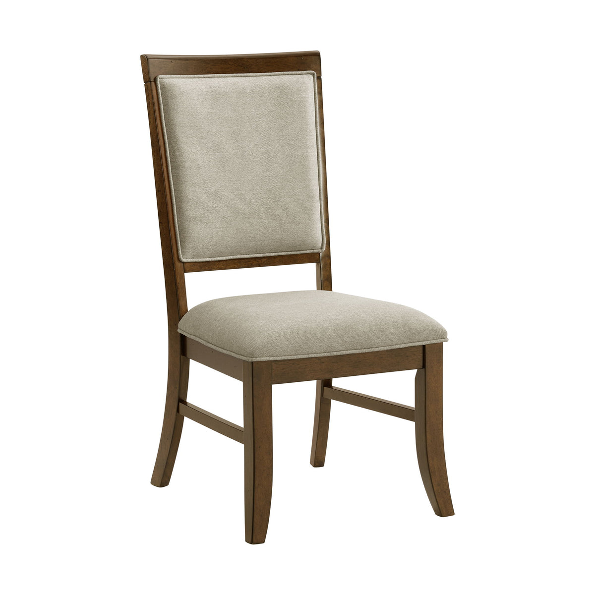 Phillipe Dining Side Chair With Fabric (Set of 2) in Cherry And Gray by Elements International, view 3