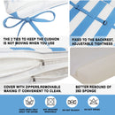 2 Pieces Set Outdoor Lounge Chair Cushion Replacement Patio Furniture Seat