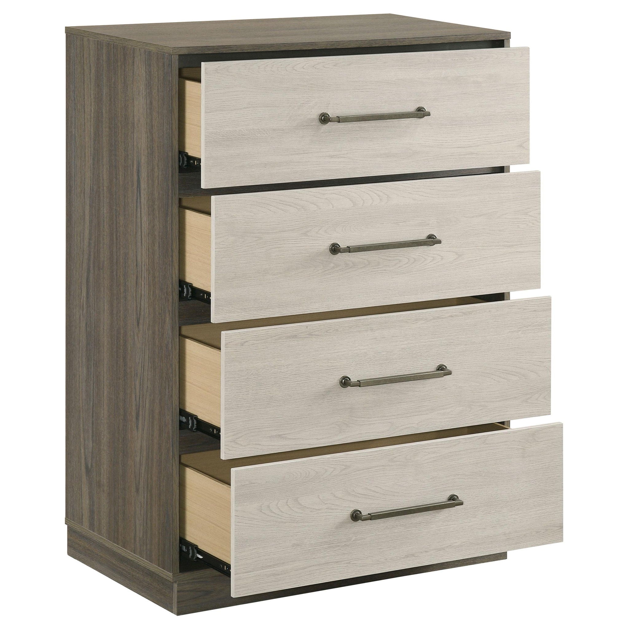 Fenwick 4-drawer Chest of Drawers Grey Oak