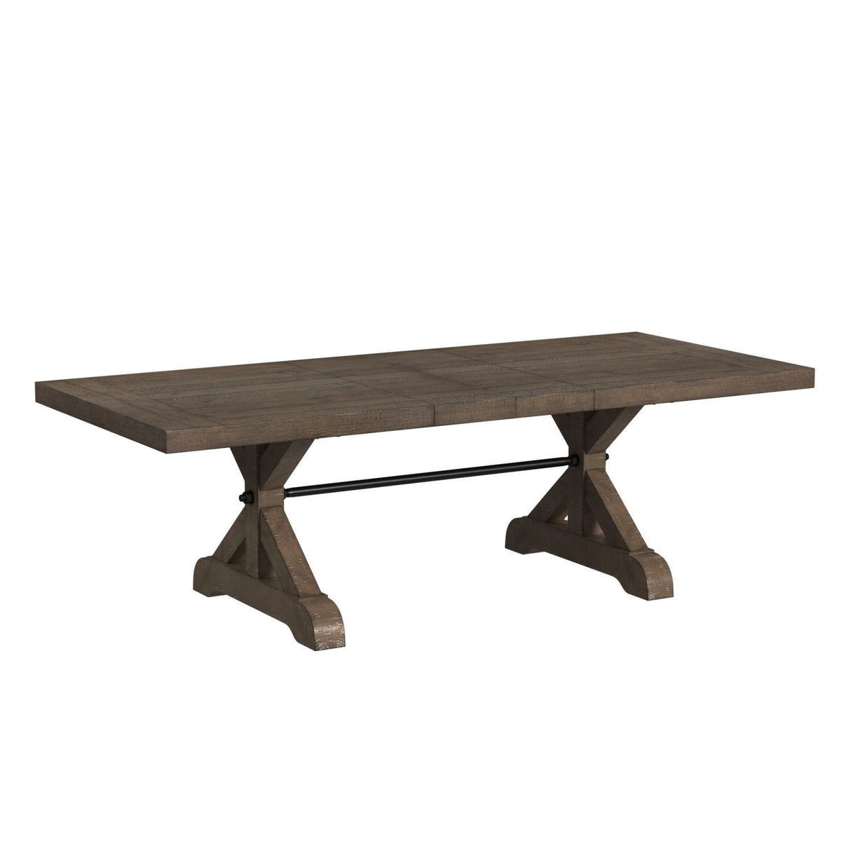 Yellowstone Dining Table With 2X12" Leaves in Gray by Elements International
