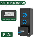 Modern Drawer Metal Vertical File Cabinet With Lock And Card Slot For Office