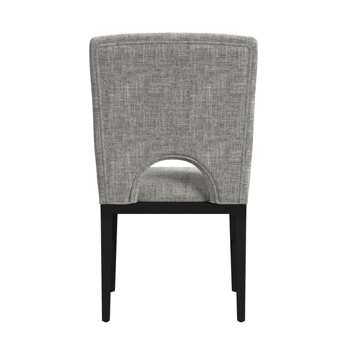 Oregon Fabric Dining Side Chair (Set of 2) in Gray / Black by Elements International, view 4