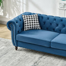 Chesterfield Set With Roll Armrest & Nailhead