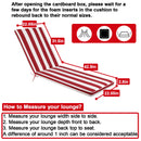 2 Pieces Set Outdoor Lounge Chair Cushion Replacement Patio Furniture Seat