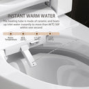 Smart 1 Piece Bidet Toilet With Warm Air Dryer Heated Seat LED Night Light Auto Open / Close - White