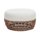 Willow - Round Upholstered Patio Ottoman