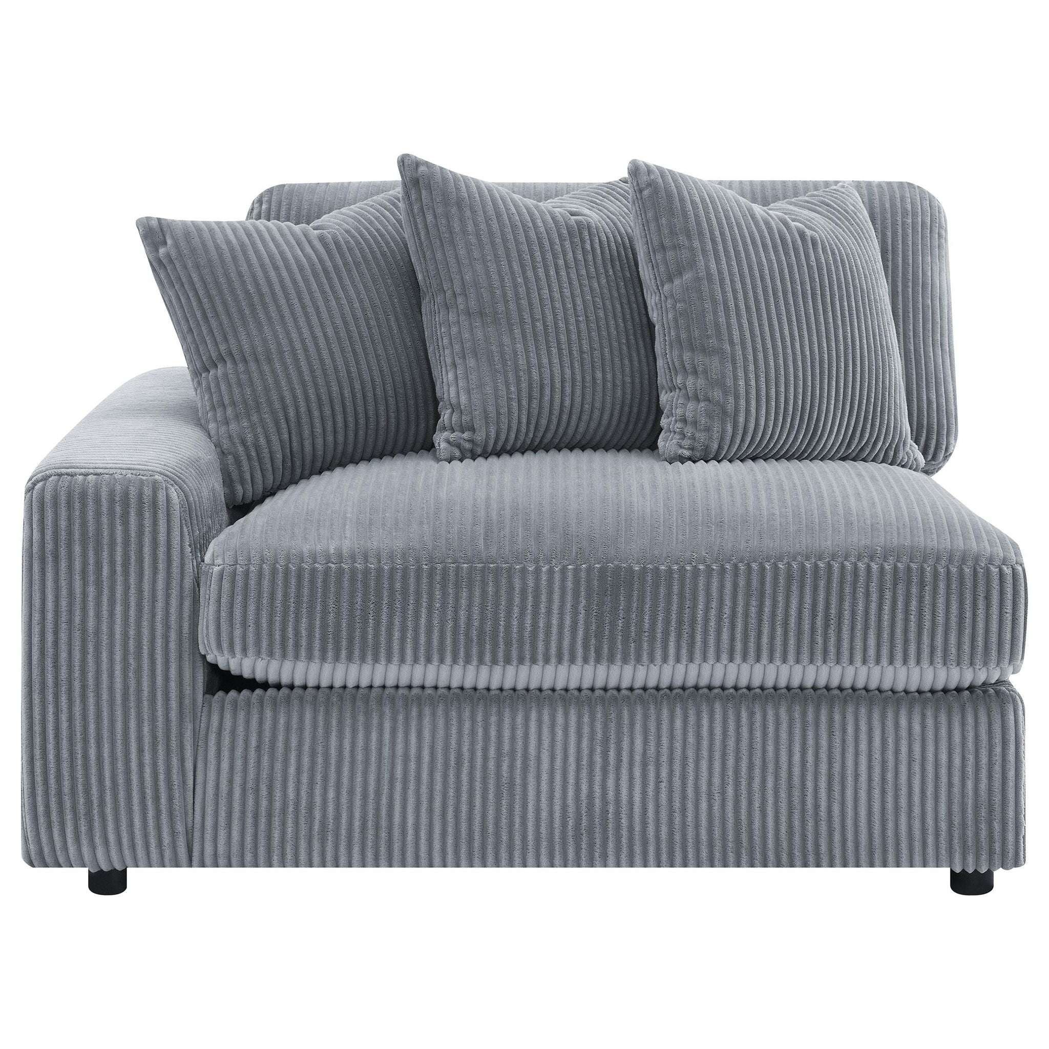 Blaine Upholstered Reversible Chaise Sectional Sofa Fog