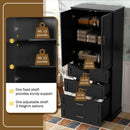 Freestanding Bathroom Cabinet With 3 Drawers, Adjustable Shelf, Soft Close Doors