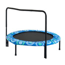 Joy Children's Trampoline With Handrails For Indoor And Outdoor Fun - Blue