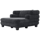 Oversized Chaise Lounge Sofa Bed With Deep Seat And Layered Armrests