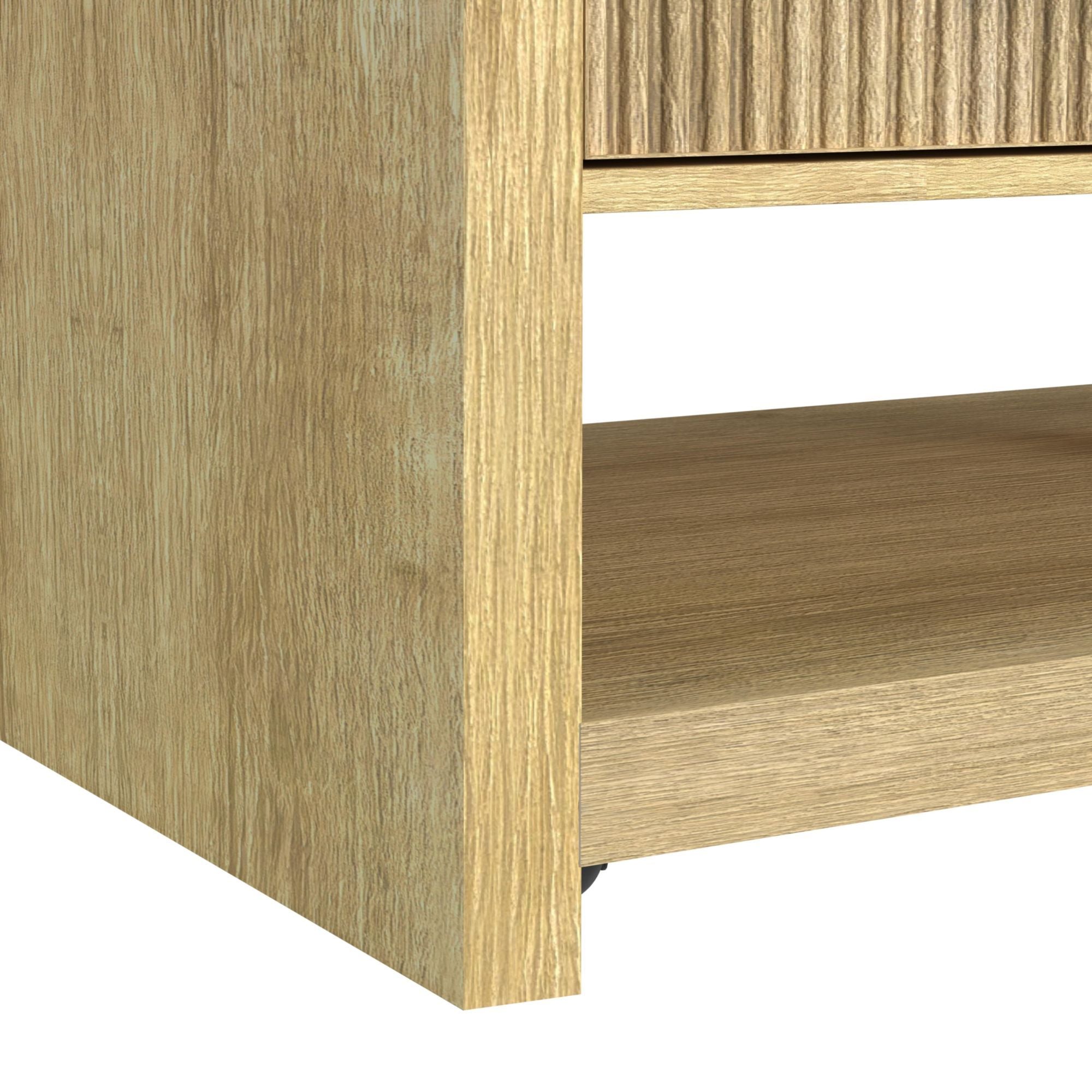 Ridgemont - Coffee Table With Casters - Natural