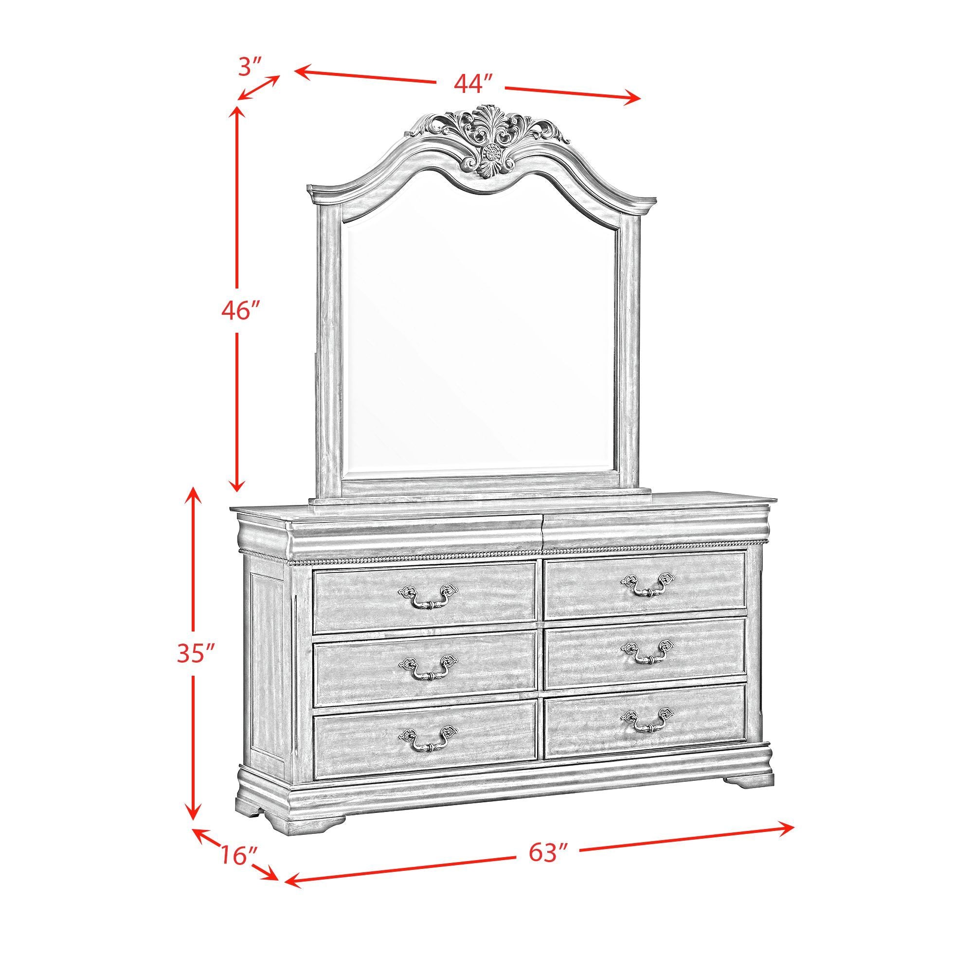 Northridge - 6-Drawer Dresser