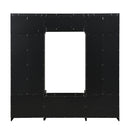 Wide Hall Tree With Shoe Storage, 4 In 1 Entryway Bench With 8 Cubbies, 7 Coat Hooks & Adjustable Shelf For Hallway - Black