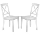 5 Pieces Dining Table And Chairs Set For 4 Persons, Kitchen Room Solid Wood Table With 4 Chairs