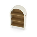 Arched Small Bookcase, Storage Cabinet, Bookshelf With 3 Shelves For Living Room - Oak / White