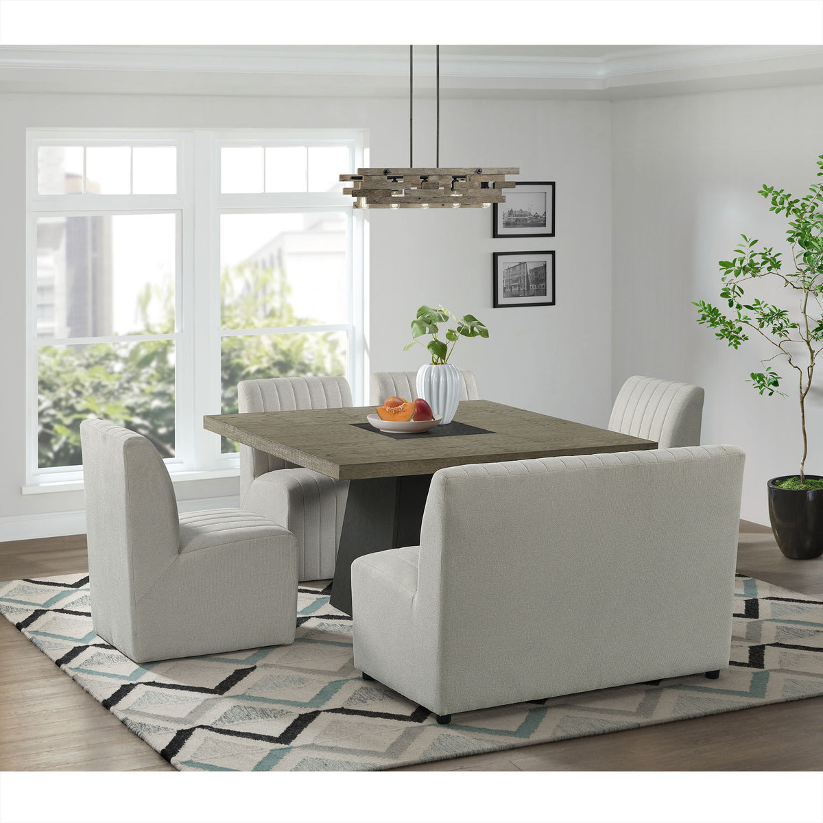 Jemma Dining Side Chair (Set of 2) in Beige by Elements International, view 4
