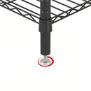 Heavy Duty Garment Rack With 8 Adjustable Wire Shelves And 5 Clothes Rails, Freestanding Closet Organizer Metal - Black