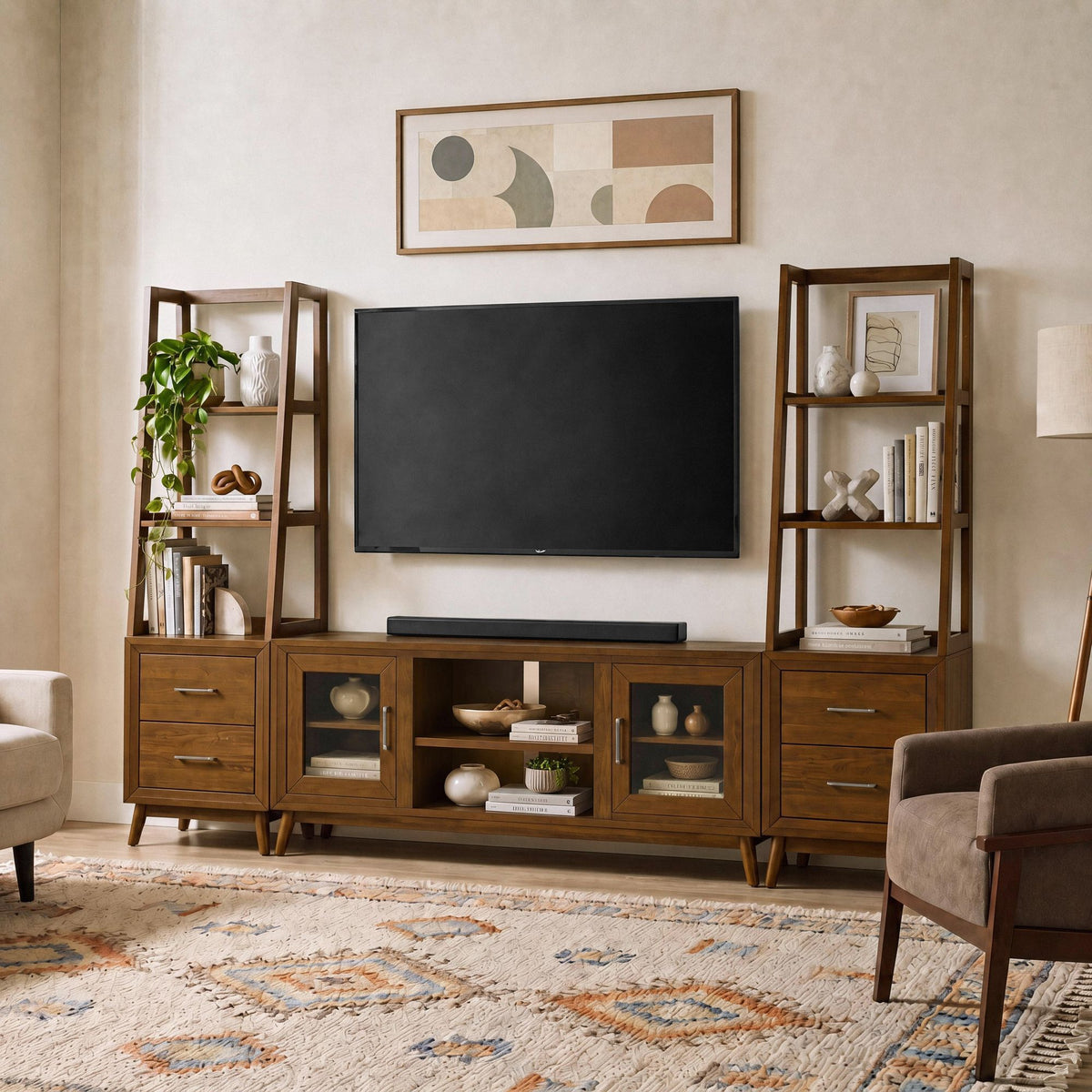 Santa Barbara Entertainment Unit in Dark Brown by Elements International, view 5