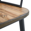 Contemporary Indoor Dining Set With Metal Legs, Birch, And Metal - Black / Natural