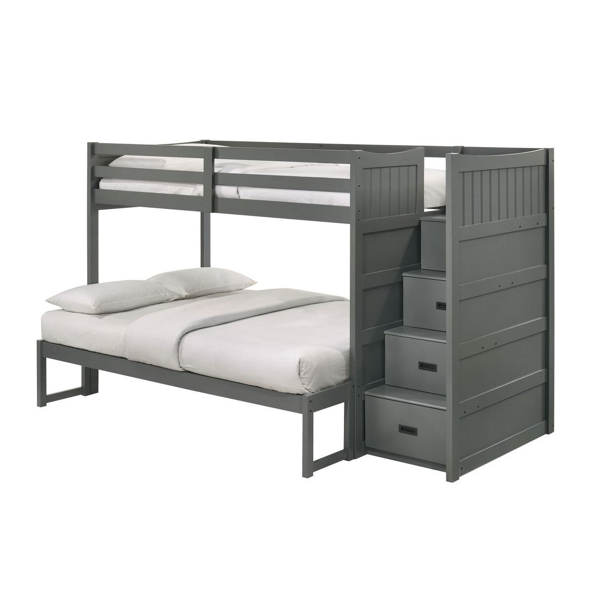 Sami Step Bunk With Right Headboard in Dark Brown by Elements International