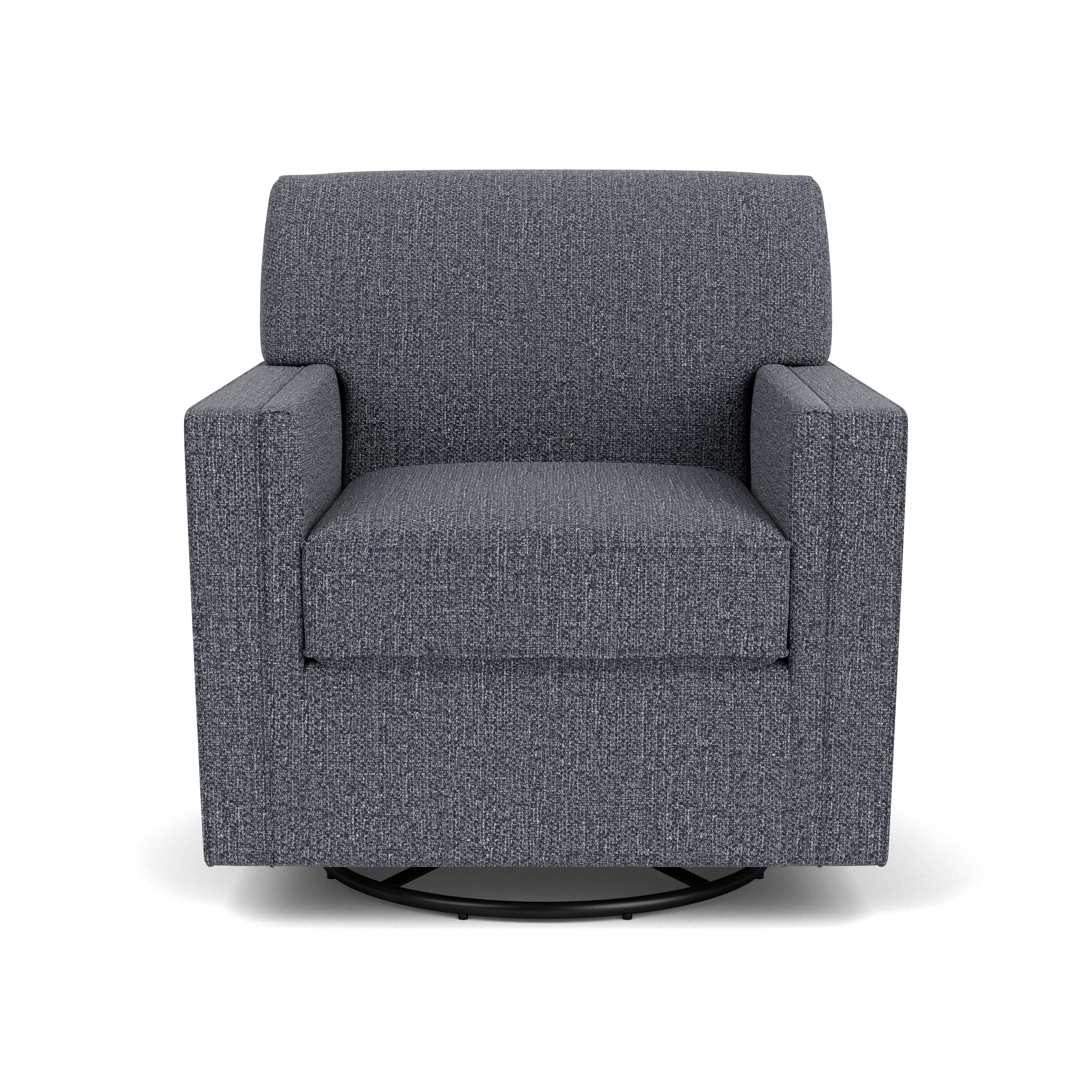 Nora - Swivel Chair - Dark Gray - Atlantic Fine Furniture Inc