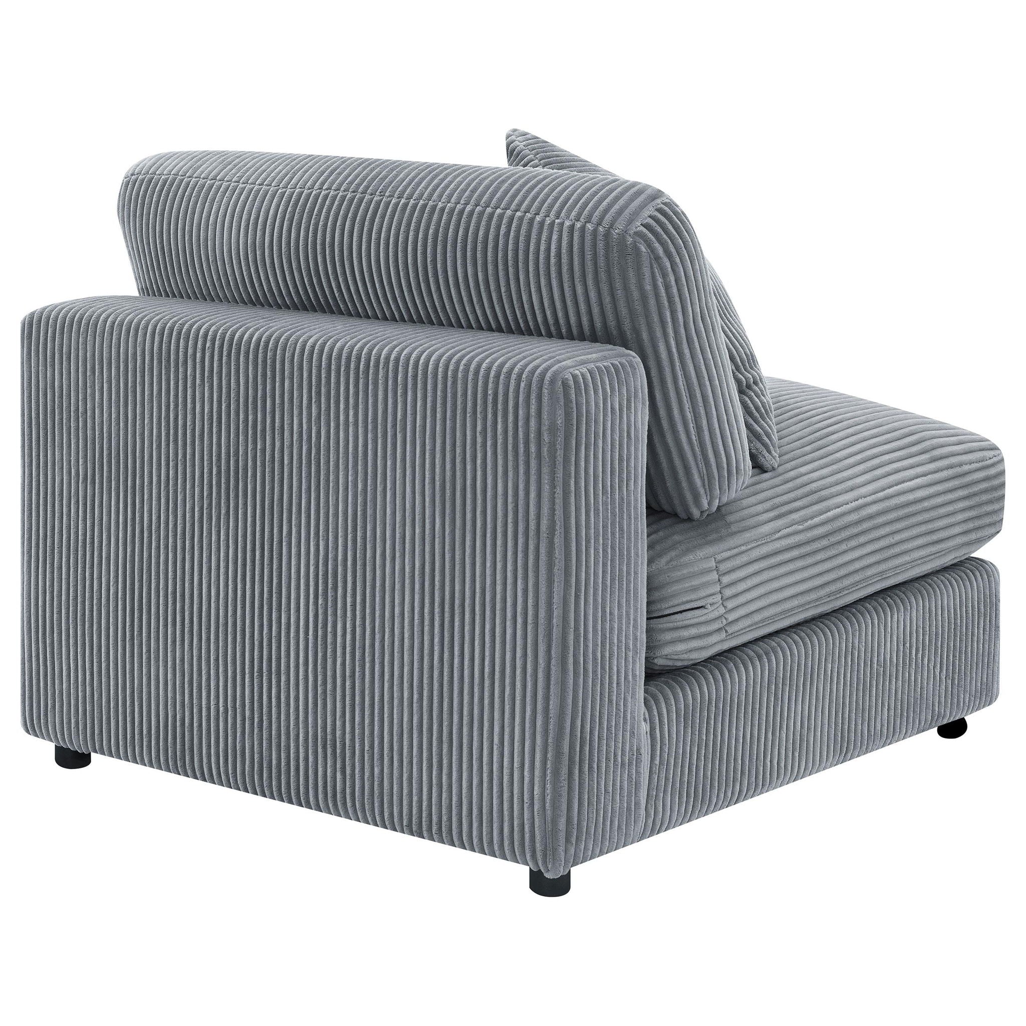 Blaine Upholstered Armless Chair Fog - Atlantic Fine Furniture Melbourne FL