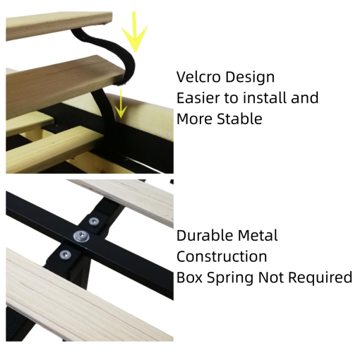 King Size Platform Bed Frame, Velvet Upholstered Sleigh Bed with Scroll Wingback Headboard & Footboard/Button Tufted/No Box Spring Required/Easy Assembly/Blue