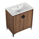 Modern Bathroom Vanity With Top Sink, Engineered Wood Storage Cabinet