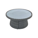 10 Piece Outdoor Sectional Half Round Patio Rattan Sofa Set