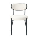 Boucle Modern Kitchen Dining Chair With Bentwood Back (Set of 2)