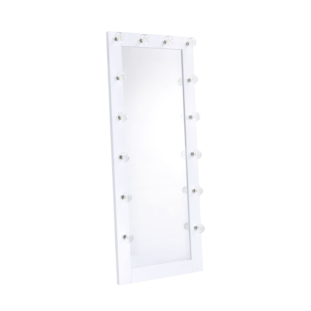 Lindy Floor Mirror in Glossy White by Elements International